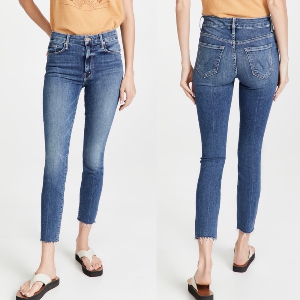 MOTHER The Looker Ankle Fray Jeans in Groovin’ Sz 26